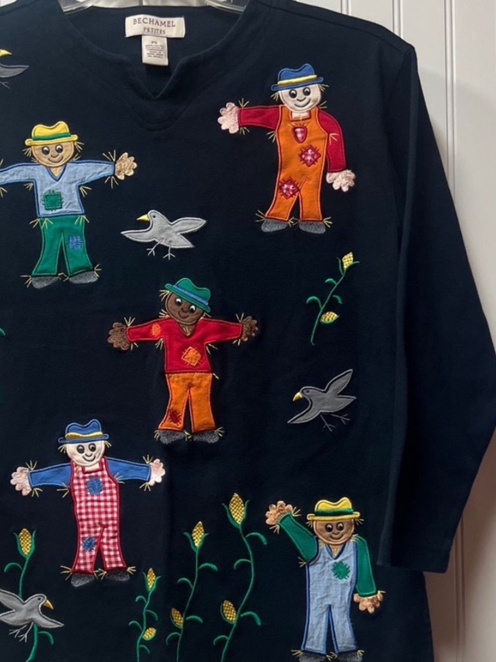90s Fall Scarecrow Halloween Shirt S Vintage